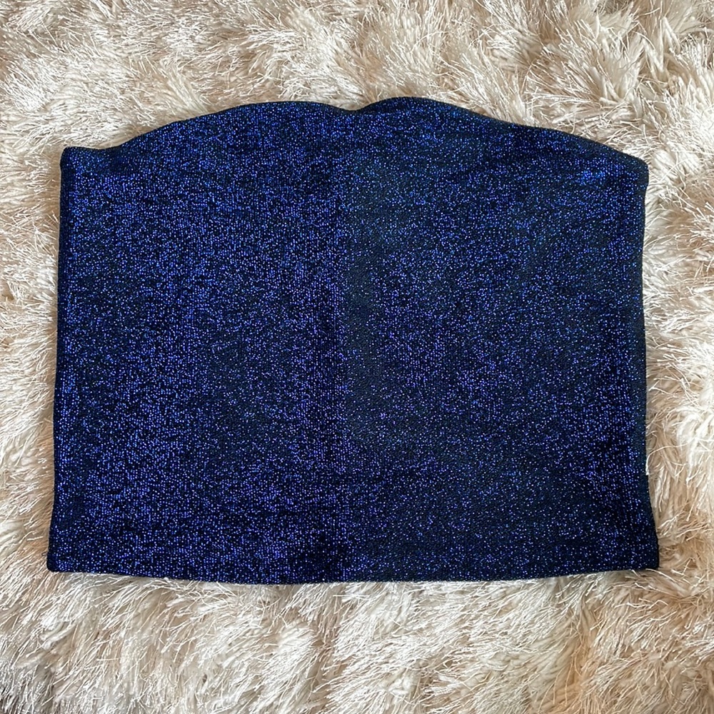 sparkly tube crop top